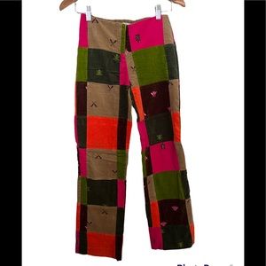 Lilly Pulitzer Vintage Lake Patchwork Corduroy Pants - Womens size 0